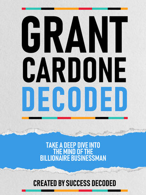cover image of Grant Cardone Decoded